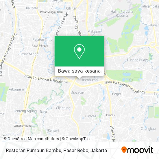 Peta Restoran Rumpun Bambu, Pasar Rebo
