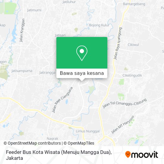 Peta Feeder Bus Kota Wisata (Menuju Mangga Dua)