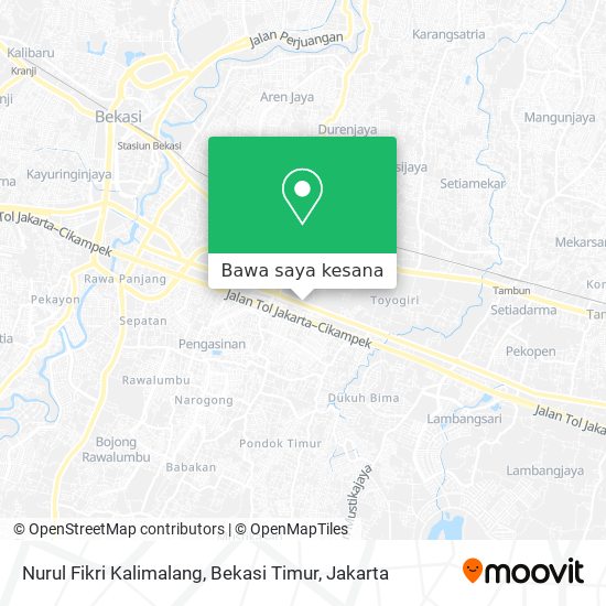Peta Nurul Fikri Kalimalang, Bekasi Timur