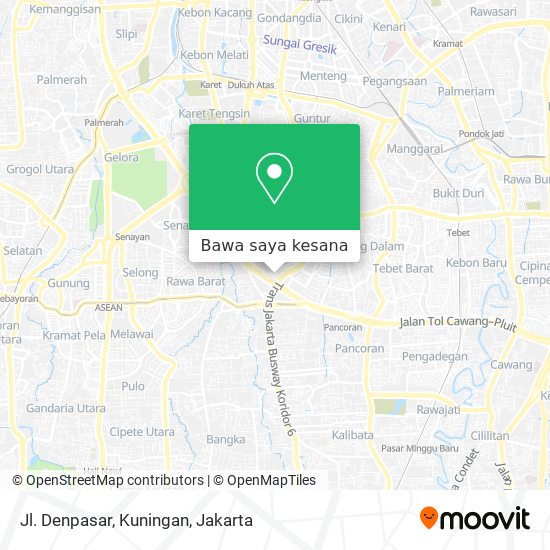 Peta Jl. Denpasar, Kuningan