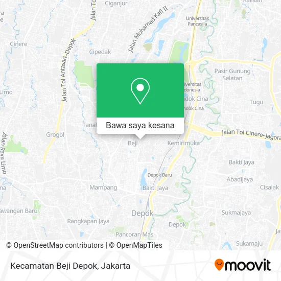 Peta Kecamatan Beji Depok