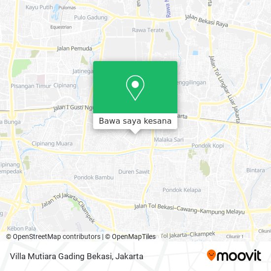 Peta Villa Mutiara Gading Bekasi