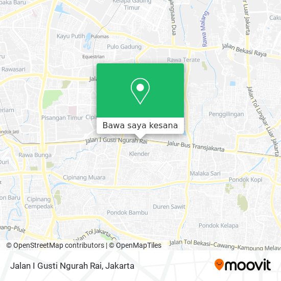 Peta Jalan I Gusti Ngurah Rai