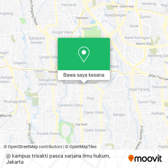 Peta @ kampus trisakti pasca sarjana ilmu hukum