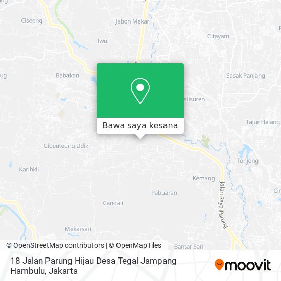Peta 18 Jalan Parung Hijau Desa Tegal Jampang Hambulu