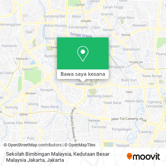 Peta Sekolah Bimbingan Malaysia, Kedutaan Besar Malaysia Jakarta