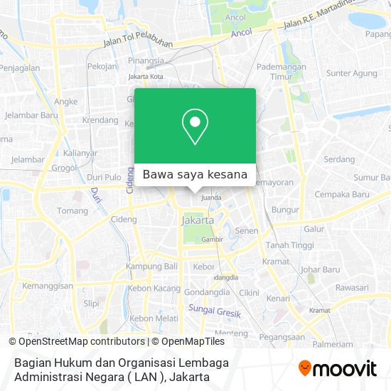 Peta Bagian Hukum dan Organisasi Lembaga Administrasi Negara ( LAN )