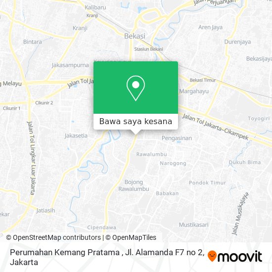 Peta Perumahan Kemang Pratama , Jl. Alamanda F7 no 2