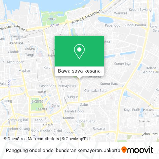 Peta Panggung ondel ondel bunderan kemayoran