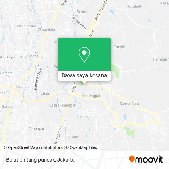 Peta Bukit bintang puncak