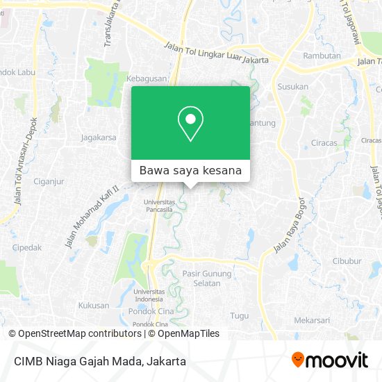 Peta CIMB Niaga Gajah Mada