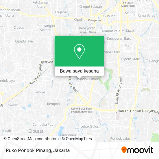 Peta Ruko Pondok Pinang