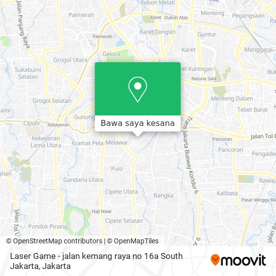 Peta Laser Game - jalan kemang raya no 16a South Jakarta