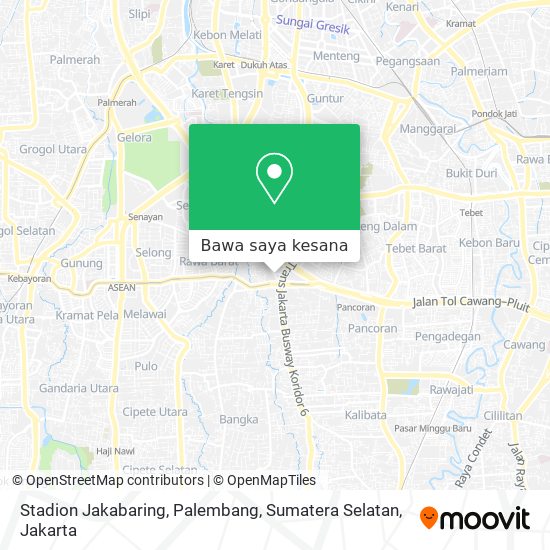 Peta Stadion Jakabaring, Palembang, Sumatera Selatan