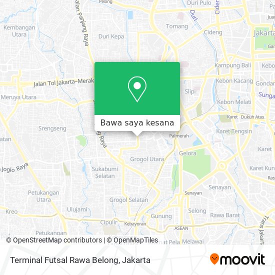 Peta Terminal Futsal Rawa Belong