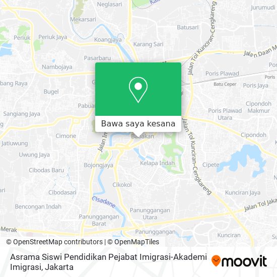 Peta Asrama Siswi Pendidikan Pejabat Imigrasi-Akademi Imigrasi