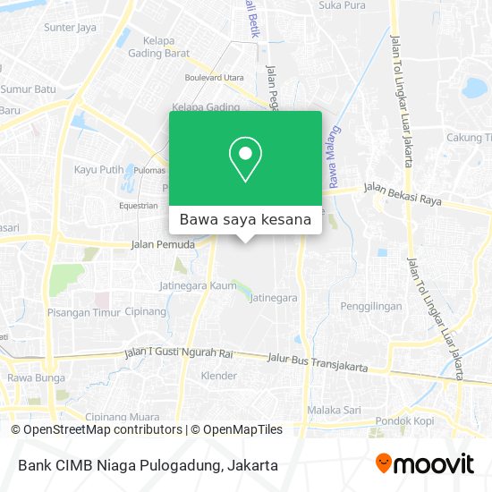 Peta Bank CIMB Niaga Pulogadung