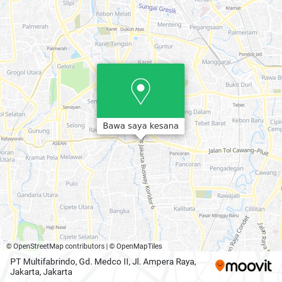 Peta PT Multifabrindo, Gd. Medco II, Jl. Ampera Raya, Jakarta