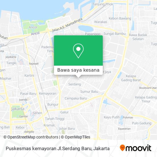 Peta Puskesmas kemayoran Jl.Serdang Baru