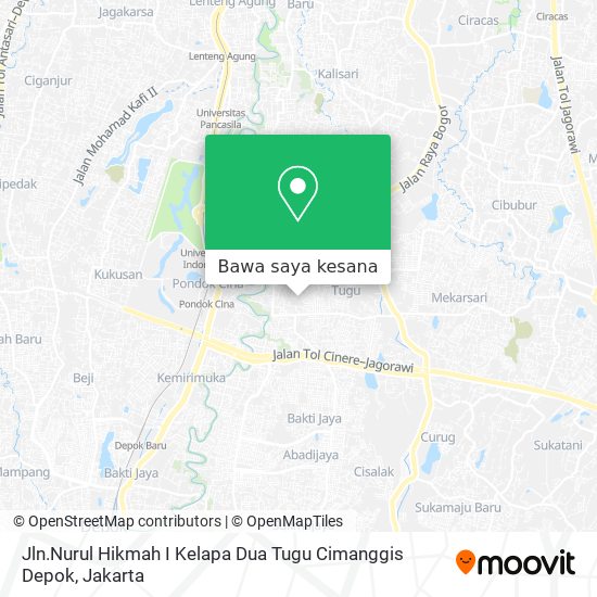 Peta Jln.Nurul Hikmah I Kelapa Dua Tugu Cimanggis Depok
