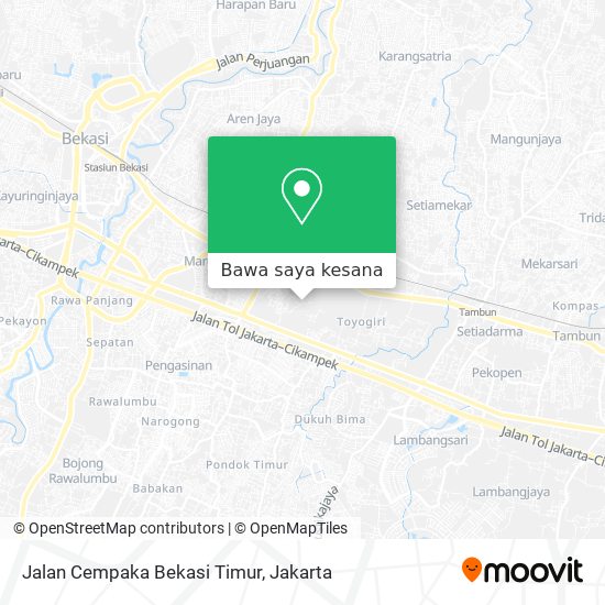 Peta Jalan Cempaka Bekasi Timur