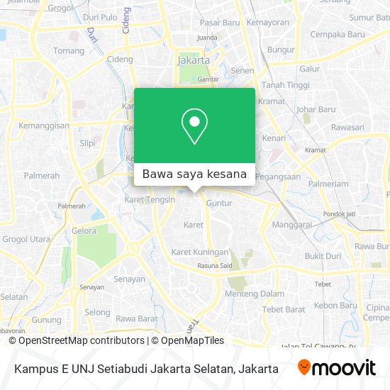 Peta Kampus E UNJ Setiabudi Jakarta Selatan