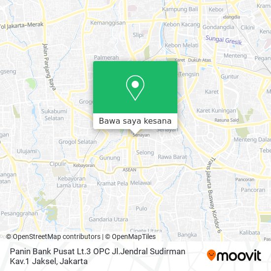 Peta Panin Bank Pusat Lt.3 OPC Jl.Jendral Sudirman Kav.1 Jaksel