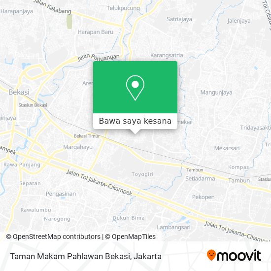Peta Taman Makam Pahlawan Bekasi