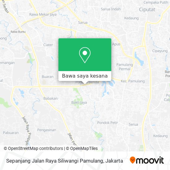 Peta Sepanjang Jalan Raya Siliwangi Pamulang