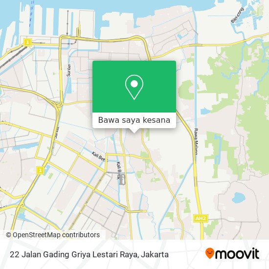 Peta 22 Jalan Gading Griya Lestari Raya