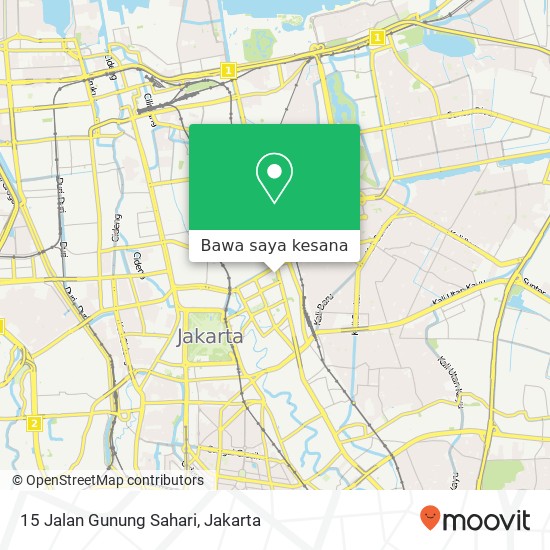 Peta 15 Jalan Gunung Sahari