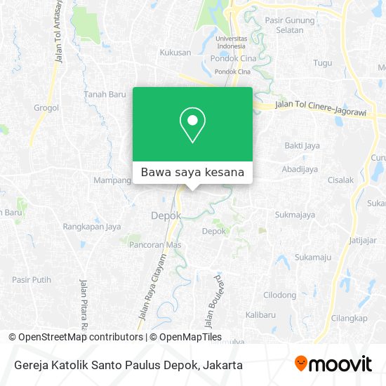 Peta Gereja Katolik Santo Paulus Depok
