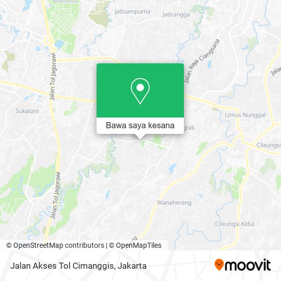 Peta Jalan Akses Tol Cimanggis