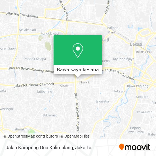 Peta Jalan Kampung Dua Kalimalang