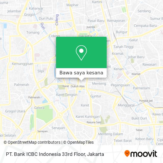 Peta PT. Bank ICBC Indonesia 33rd Floor