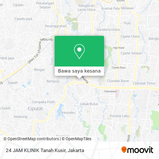 Peta 24 JAM KLINIK Tanah Kusir