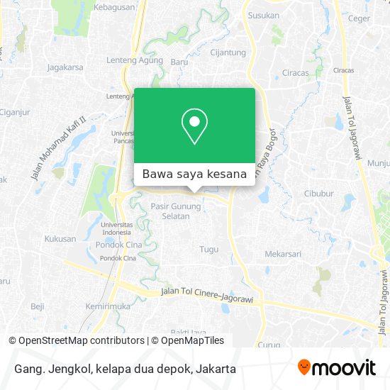 Peta Gang. Jengkol, kelapa dua depok