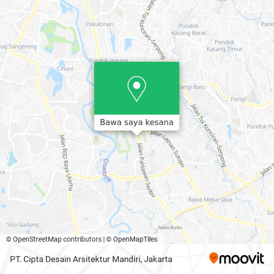 Peta PT. Cipta Desain Arsitektur Mandiri