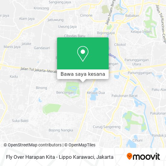 Peta Fly Over Harapan Kita - Lippo Karawaci
