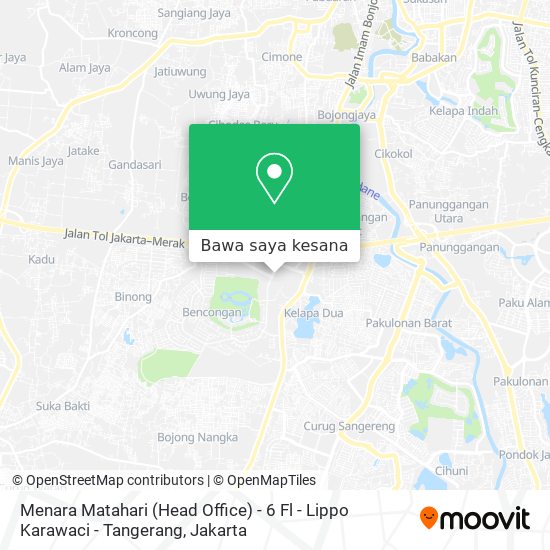 Peta Menara Matahari (Head Office) - 6 Fl - Lippo Karawaci - Tangerang