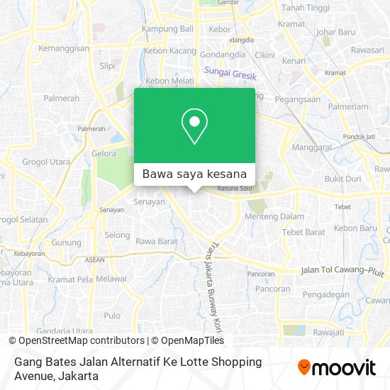 Peta Gang Bates Jalan Alternatif Ke Lotte Shopping Avenue