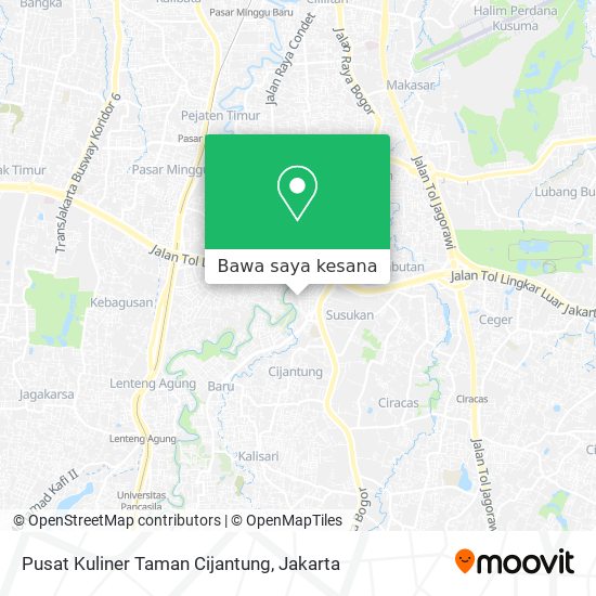 Peta Pusat Kuliner Taman Cijantung