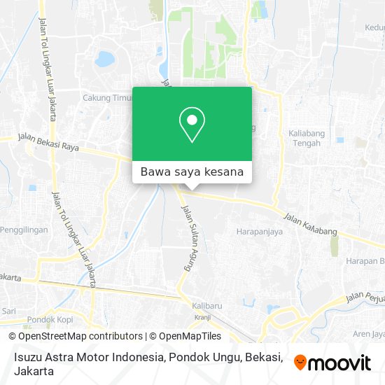 Peta Isuzu Astra Motor Indonesia, Pondok Ungu, Bekasi