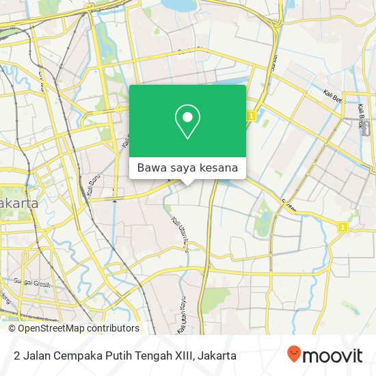 Peta 2 Jalan Cempaka Putih Tengah XIII