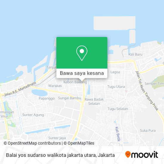 Peta Balai yos sudarso walikota jakarta utara