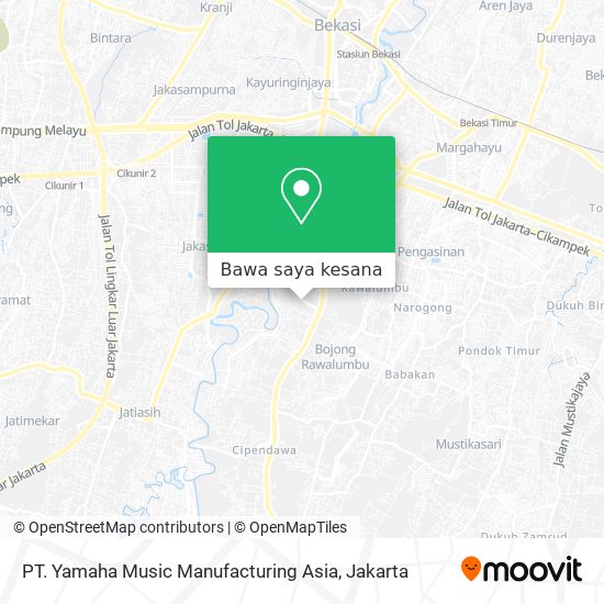 Peta PT. Yamaha Music Manufacturing Asia