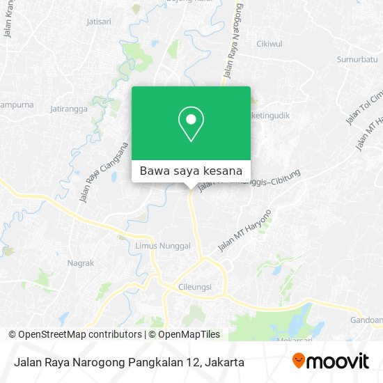 Peta Jalan Raya Narogong Pangkalan 12
