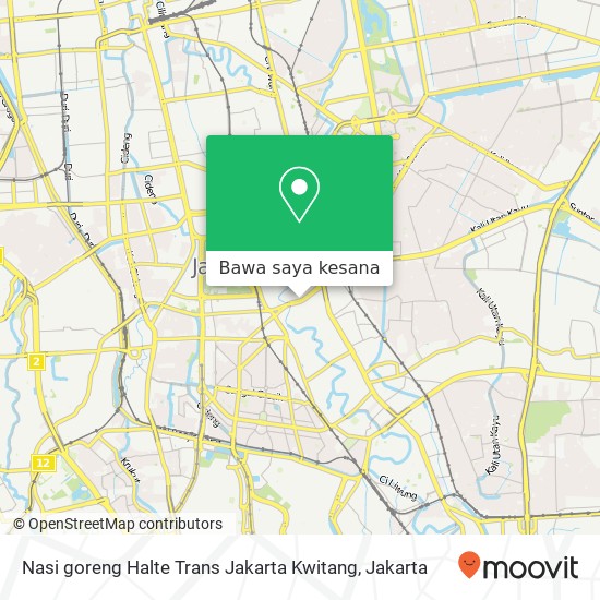 Peta Nasi goreng Halte Trans Jakarta Kwitang