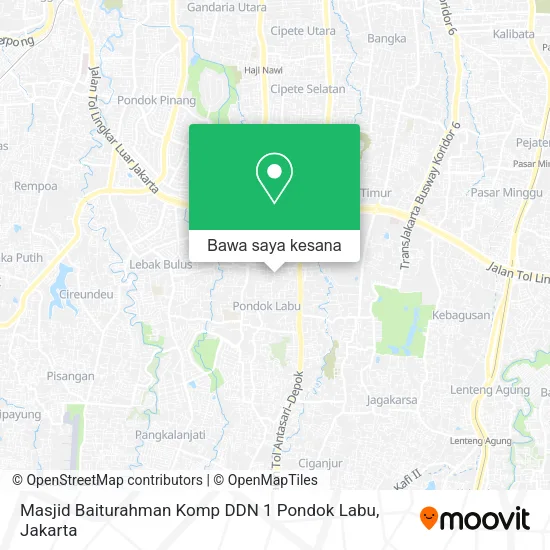 Peta Masjid Baiturahman Komp DDN 1 Pondok Labu