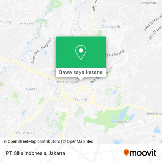 Peta PT. Sika Indonesia